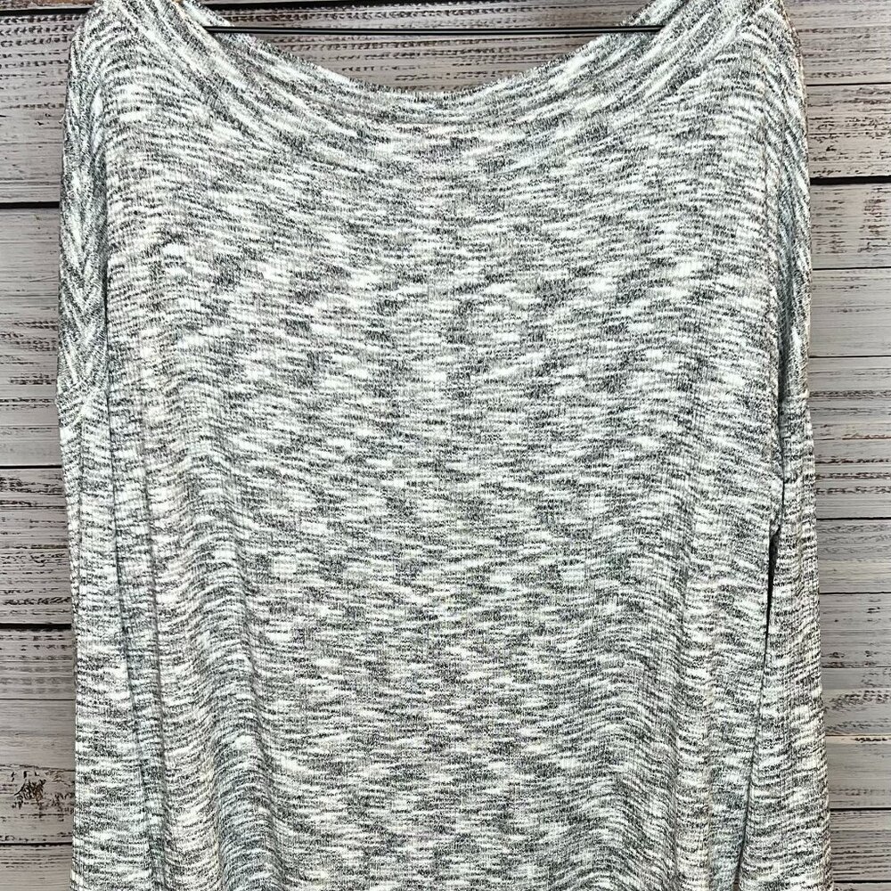 Grey Oversized Knit Top